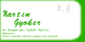 martin gyoker business card